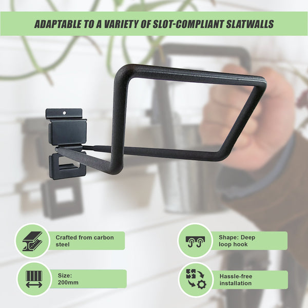 Garage Slatwall Retail Store Display Wall Mount Storage Deep Loop Hooks Shop Display Racks