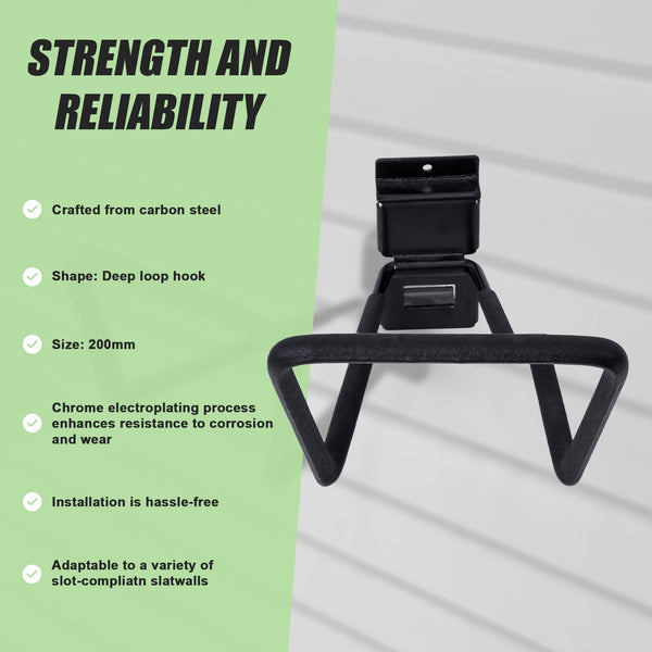 Garage Slatwall Retail Store Display Wall Mount Storage Deep Loop Hooks Shop Display Racks