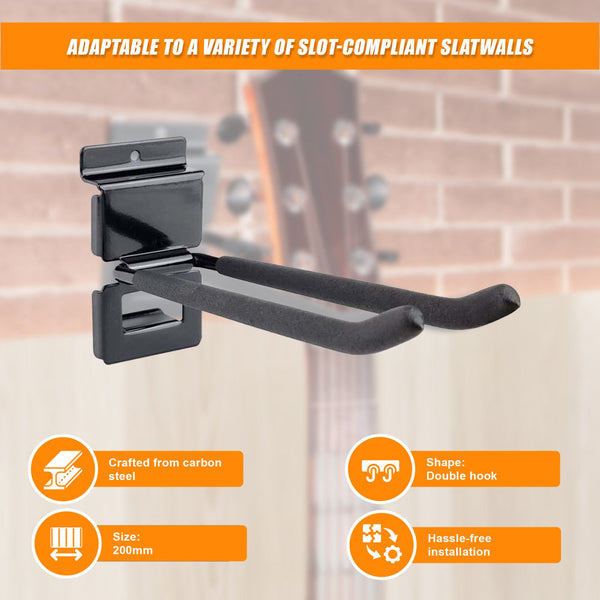 Garage Slatwall Retail Store Display Wall Mount Storage Double Hooks Shop Display Racks