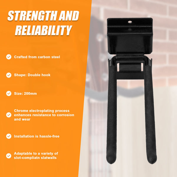 Garage Slatwall Retail Store Display Wall Mount Storage Double Hooks Shop Display Racks