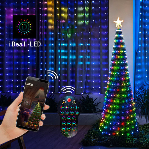 Led Curtain Light Remote App Control Smart Christmas Rgb Decoration Seasonal Decorations