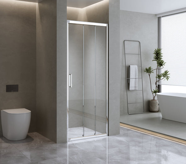 40Mm Contemporary Wall To Chrome Sliding Shower Screen 82 86Cm Shower Enclosures