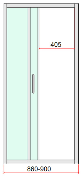 40Mm Contemporary Corner Sliding Chrome Shower Screen 90X92cm Shower Enclosures