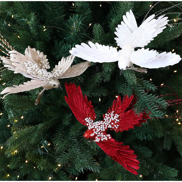 Faux Hummingbird Christmas Tree Decoration Holiday Decorative Bird Ornament For Scene Arrangement Seasonal Decorations