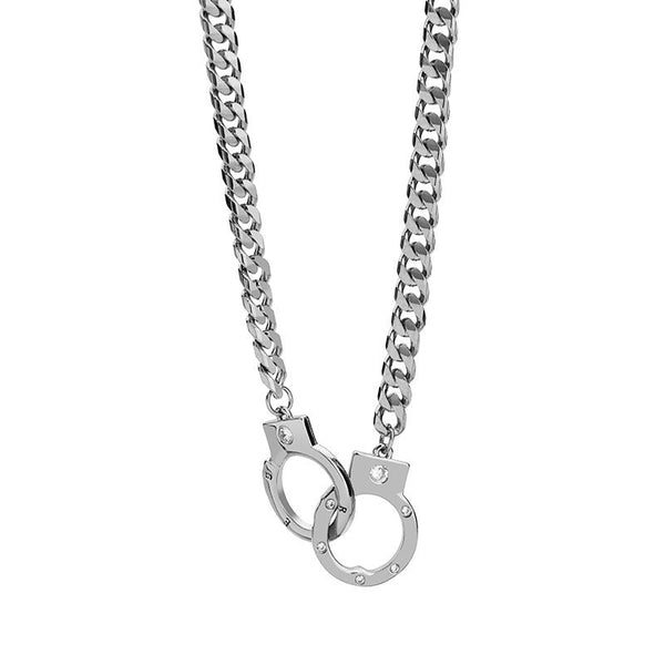 Veile Studios Handcuffs Necklace Collarbone Chain Autumn Winter Clothing Accessories Necklaces & Pendants