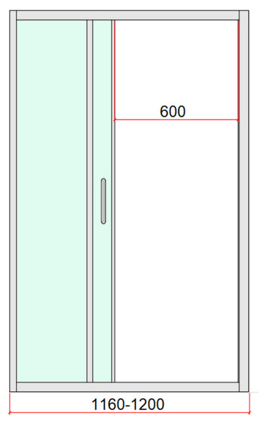 40Mm Contemporary Corner Sliding Black Shower Screen 120X101cm Shower Enclosures