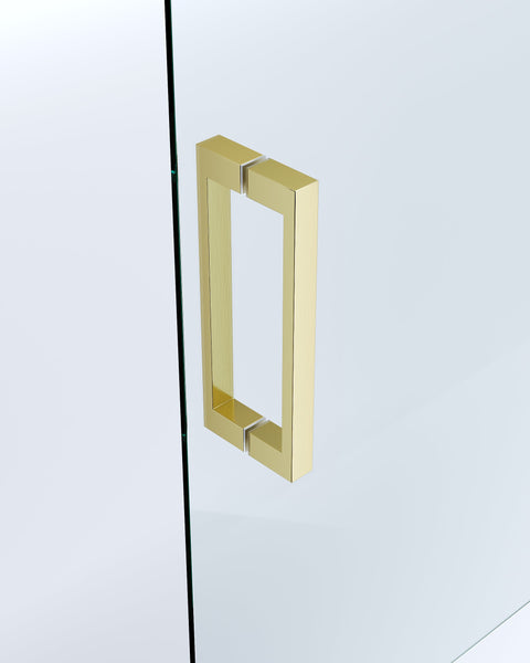 1200X1000mm Double Sliding Door Glass Shower Screen In Gold Shower Enclosures