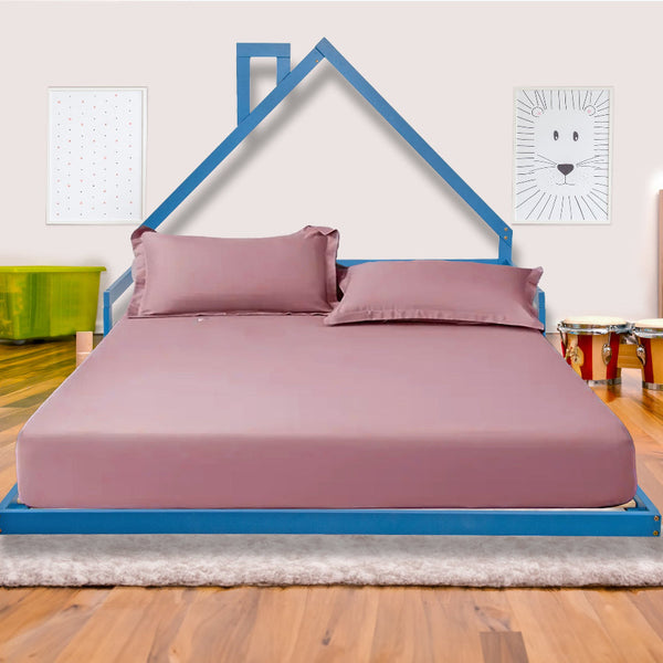 Pine Wood Floor Bed House Frame For Kids And Toddlers Blue Single Bed Frames