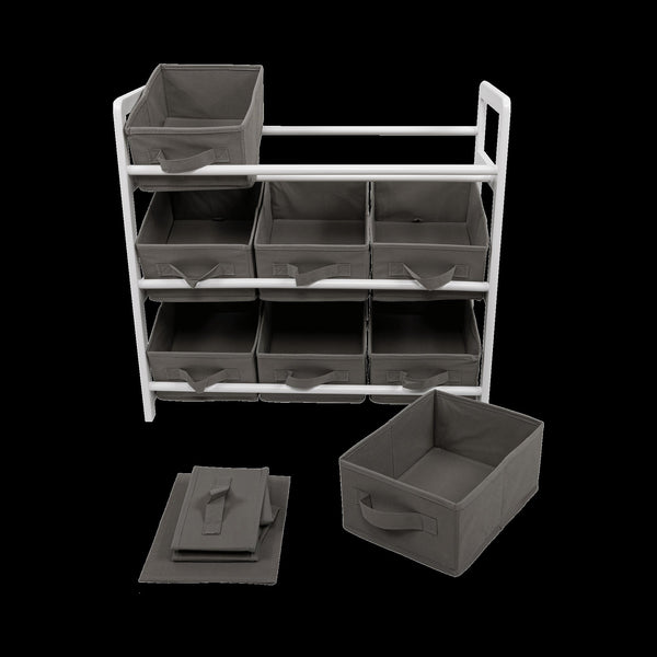 Toy Box Storage Unit Drawers Childrens Bedroom Shelf Little One Nursery Furniture Grey Toy Boxes