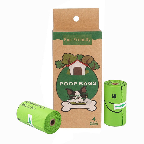 Biodegradable Pet Waste Bags Corn Starch Pla Degradable Poop 4 Pack Box Set Pooper Scooper & Bags