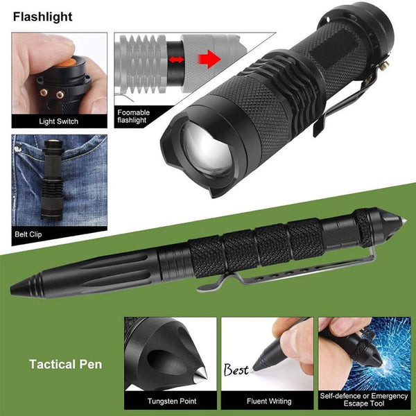 Military Grade Outdoor Travel Survival Kit With Mini Camping Tools Emergency Bracelet Whistle Blanke Bracelets
