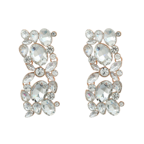 Veile Studios Full Diamond Square Women's Alloy Inlaid Exaggerated Earrings