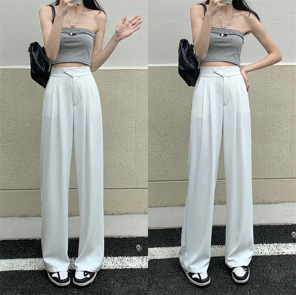 Womens New High Waist Loose Drape Suit Wide Leg Pants Product Information Size Women's Pants