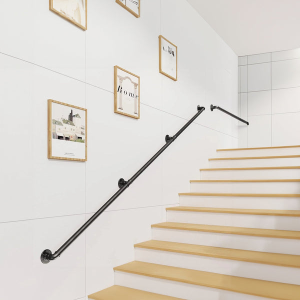 2M Handrail Stair Rail Grab Balustrade Staircase Banister + Installation Kit Staircase Kits