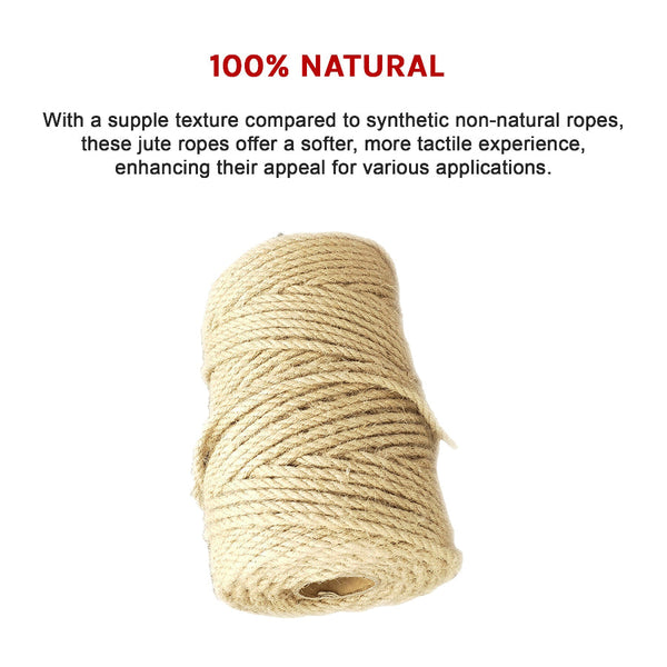 5Mm X 100M Sisal Rope Natural Jute Hemp Manila Twine Cord Crafting Tools