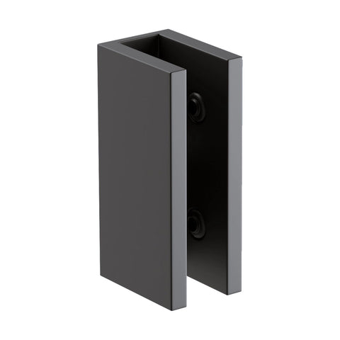 70Cm Frameless Glass Bath Screen With Brackets Black Shower Doors