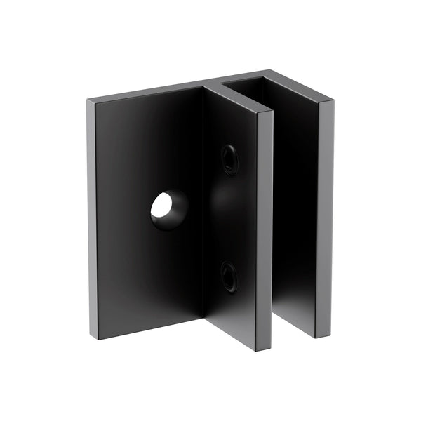 100Cm Frameless Glass Bath Screen With Stainless Steel Brackets Black Shower Enclosures