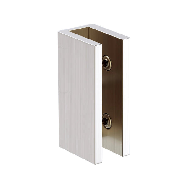 120Cm Frameless Glass Bath Screen With Stainless Steel Brackets Nickel Shower Enclosures