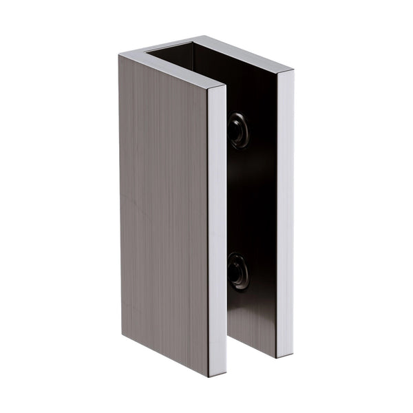 90Cm Frameless Glass Bath Screen With Brass Brackets Gunmetal Shower Enclosures