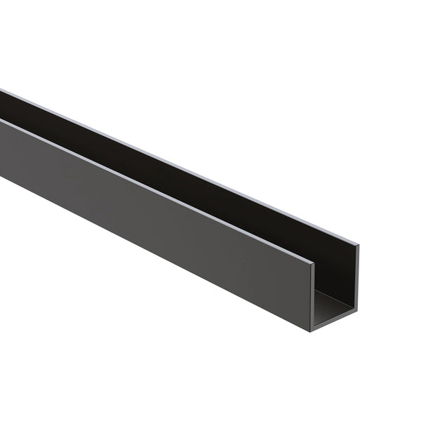 100Cm Frameless Glass Bath Screen With Channel And Stainless Steel Hinges Black Shower Enclosures