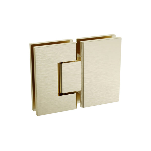100Cm Frameless Glass Bath Screen With Channel And Stainless Steel Hinges Gold Shower Enclosures