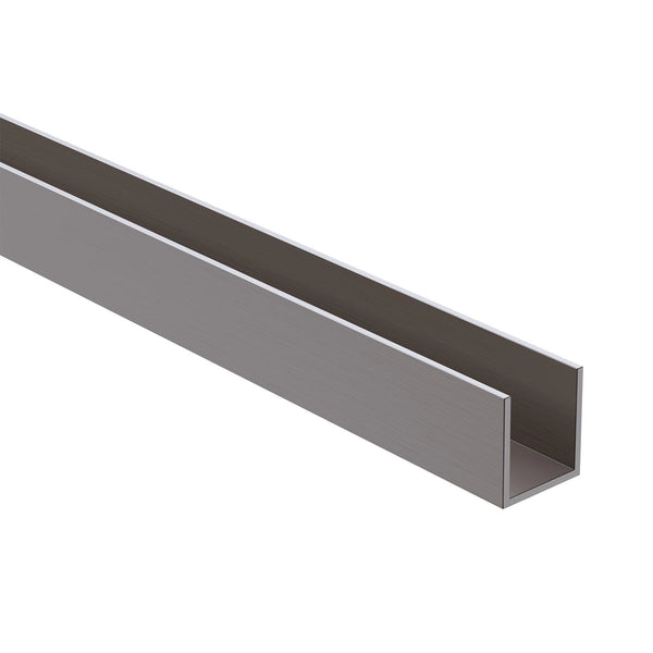 100Cm Frameless Glass Bath Screen With Channel And Stainless Steel Hinges Gunmetal Shower Enclosures
