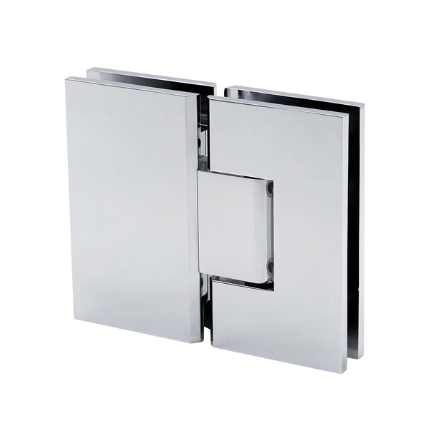 100Cm Frameless Glass Bath Screen With Channel And Brass Hinges Chrome Shower Enclosures