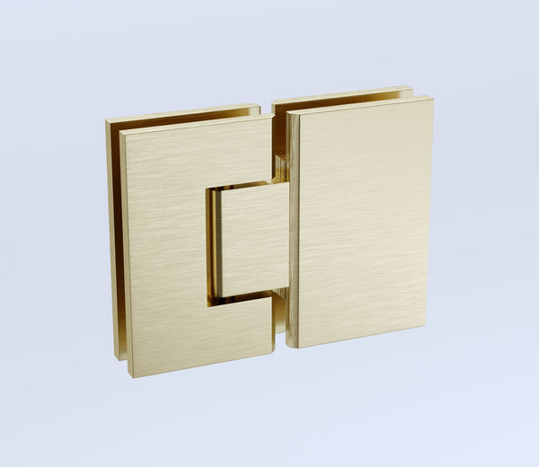 120Cm Frameless Glass Bath Screen With Channel And Brass Hinges Gold Shower Enclosures
