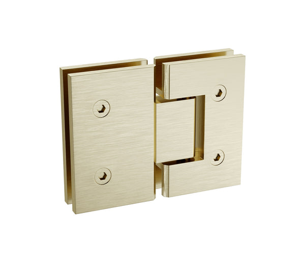 120Cm Frameless Glass Bath Screen With Channel And Brass Hinges Gold Shower Enclosures