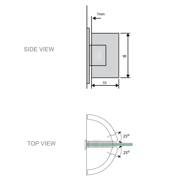 70Cm Frameless Swing Bath Screen With Brushed Nickel Hardware Shower Enclosures