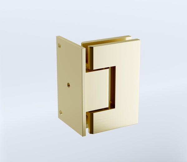 90Cm Frameless Swing Bath Screen With Brushed Gold Hardware Shower Enclosures