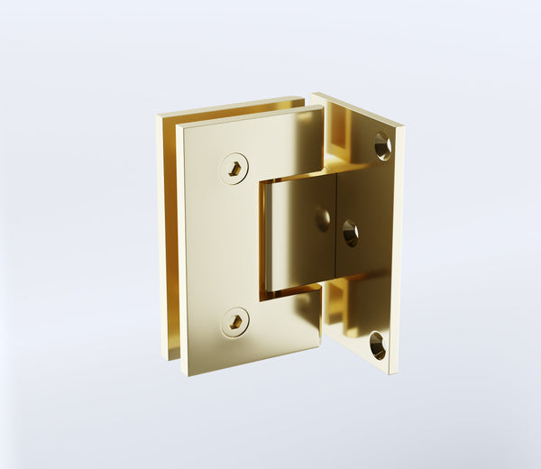 90Cm Frameless Swing Bath Screen With Brushed Gold Hardware Shower Enclosures