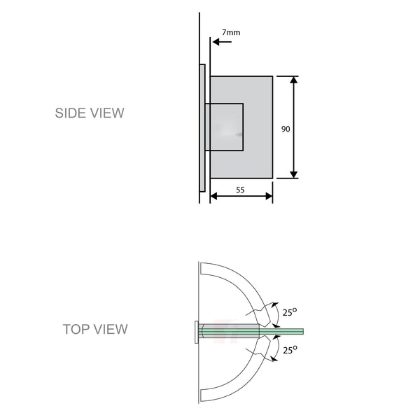 90Cm Frameless Swing Bath Screen With White Hardware Shower Enclosures