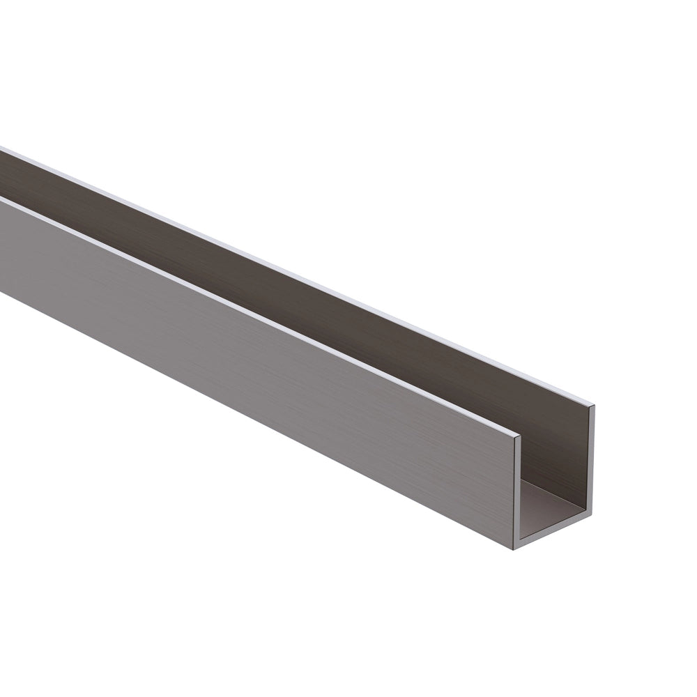 70Cm Frameless Glass Bath Screen With Wall Channel Gunmetal Shower Doors