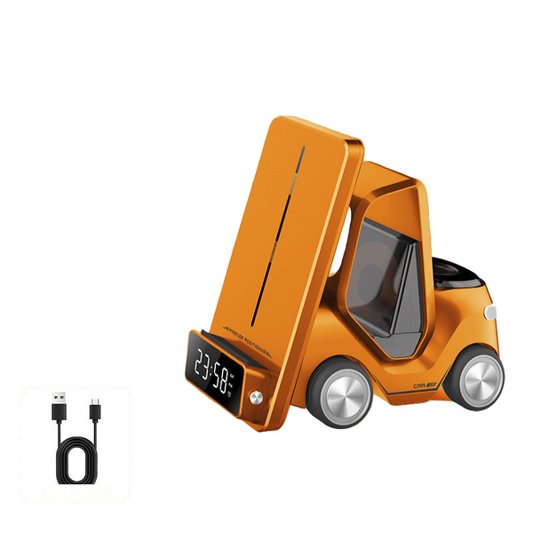 Wireless Charger Stand 5 In 1 Alarm Clock For Iphone 15 14 13 12 Pro Max 8 X Xs Xr Iwatch 7 6 Airpods Fast Charging Station Chargers & Cradles