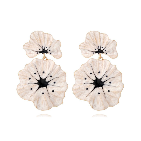 Veile Studios Elegant Flower With Sophisticated Personalised Design Earrings