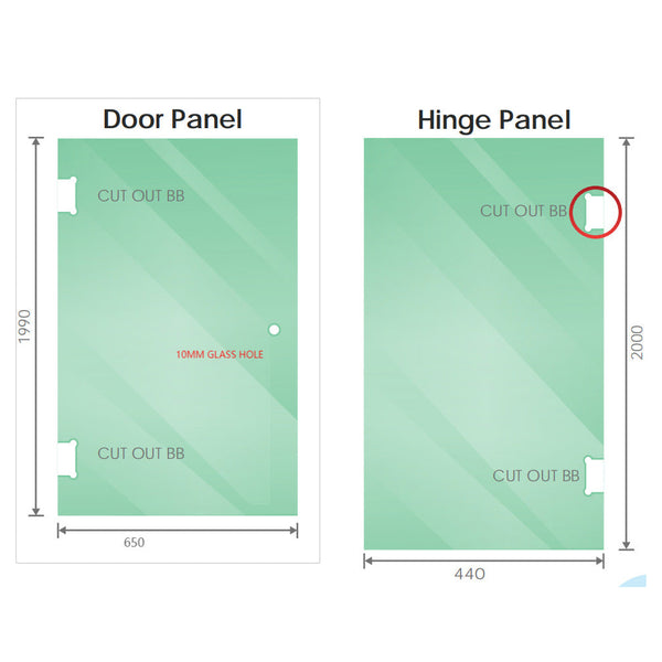 110Cm Wall To Frameless Shower Screen With Chrome Brackets And Ss Hinges Square Double Pull Handle Shower Enclosures