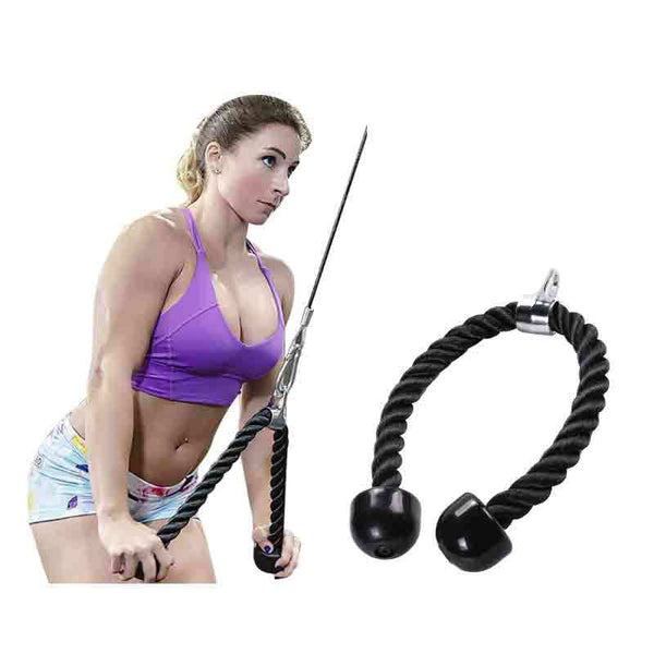 Triceps Trainer Biceps Pull Rope Single Double Headed Rope Down Pull Rope Gantry Fitness Down Pressure Rope Home Gym Attachments