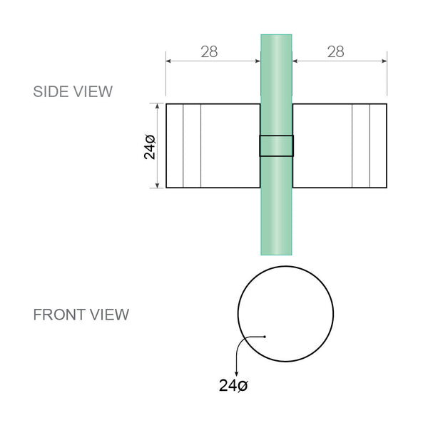 110Cm Wall To Frameless Shower Screen With Gunmetal Brackets And Brass Hinges Round Knob Handle Shower Enclosures