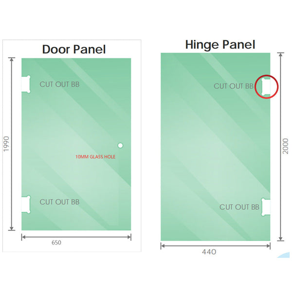 110Cm Wall To Frameless Shower Screen With Chrome Brackets And Brass Hinges Square Double Pull Handle Shower Enclosures