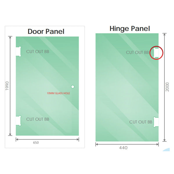 110Cm Wall To Frameless Shower Screen With White Channel And Brass Hinges Square Double Pull Handle Shower Enclosures