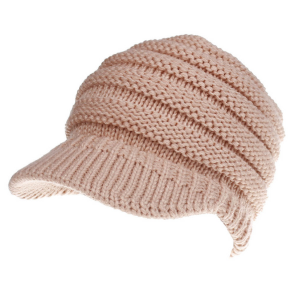 Women Ponytail Beanies Autumn Winter Soft Knitting Caps Warm Ladies Hats