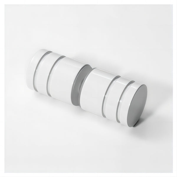 110X100cm Corner Frameless Shower Screen With White Brackets And Ss Hinges Round Knob Handle Shower Enclosures