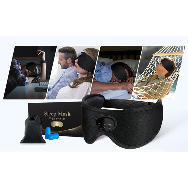 Bluetooth White Noise Milk Silk 3D Eye Socket Full Blackout Breathable Smart Music Sleep Mask Sleep Masks
