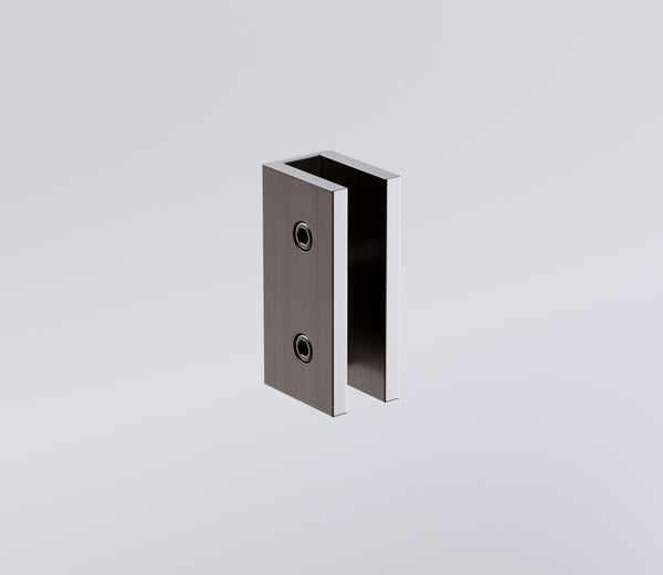 90X70cm Corner Frameless Shower Screen With Gunmetal Brackets And Ss Hinges Square Double Pull Handle Shower Enclosures