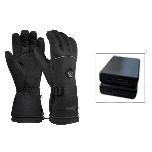 Electric Heated Waterproof Winter Warm Rechargeable For Ski Snowmobile And Outdoor Activities Gloves