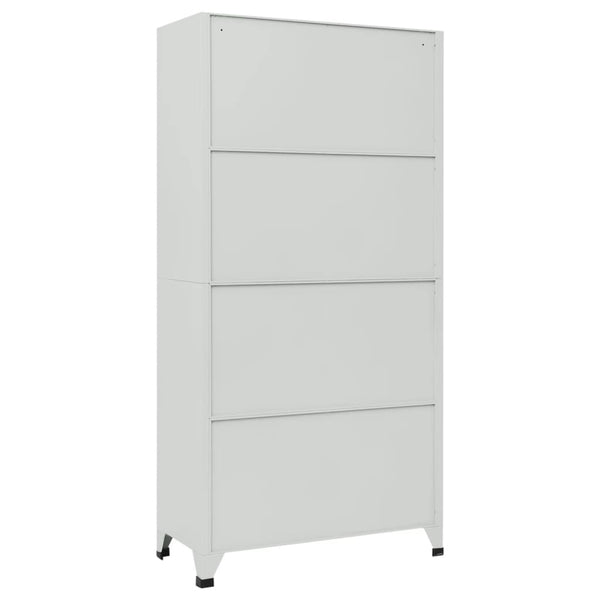 Vidaxl Locker Cabinet With 6 Compartments Steel 90X45x180 Cm Grey Cabinets & Cupboards