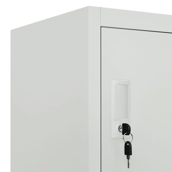 Vidaxl Locker Cabinet With 6 Compartments Steel 90X45x180 Cm Grey Cabinets & Cupboards