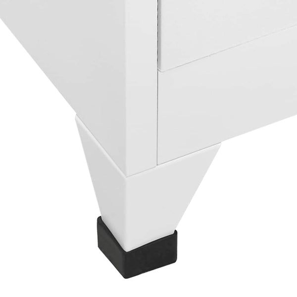Vidaxl Locker Cabinet With 9 Compartments Steel 90X45x180 Cm Grey Storage Units