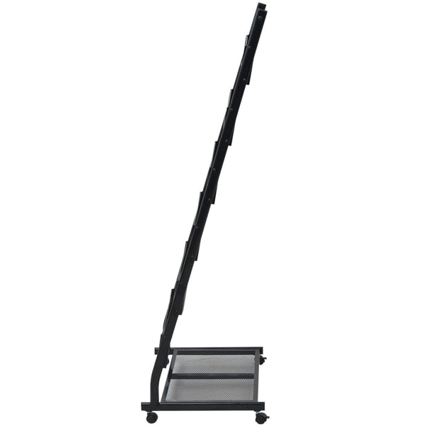Vida Xl Magazine Rack 47.5X43x133 Cm Black A4 Placeholder